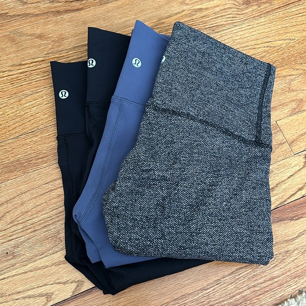Lululemon High Times Pant BLK Sz 4 in Lux and Luon and Slate and Herring Bone OG
